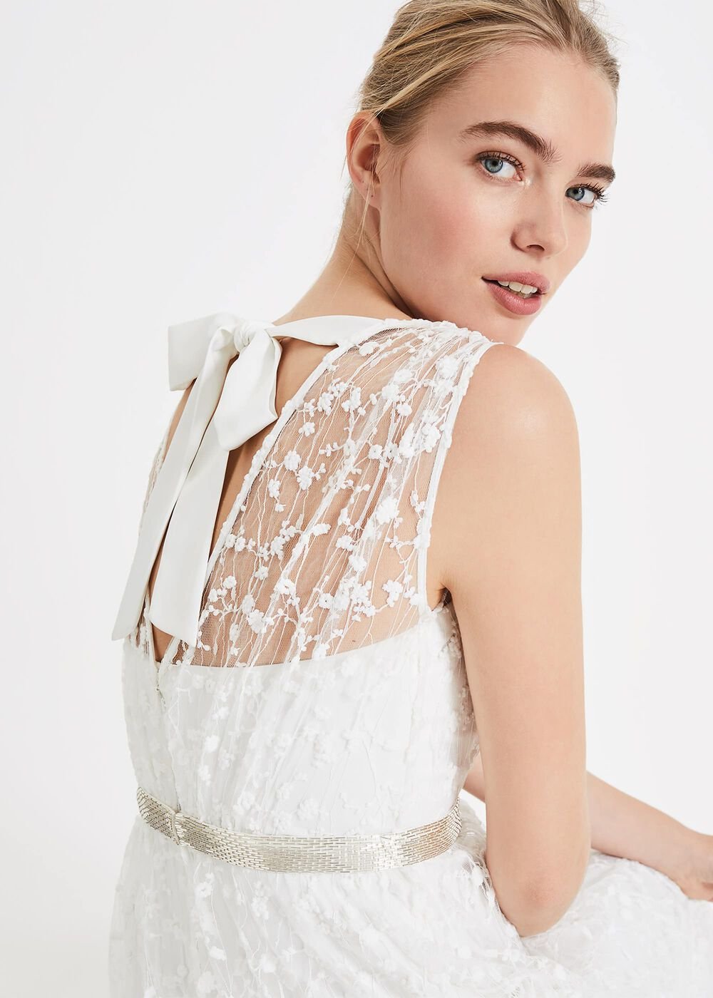 Amalia Embroidered Wedding Dress - Ivory