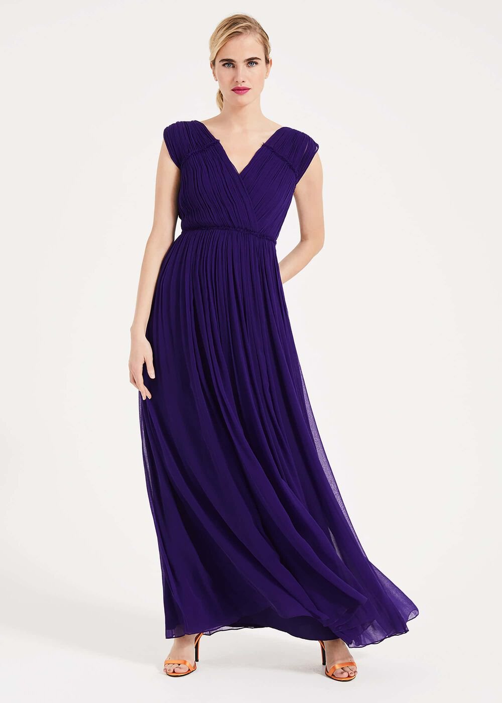 Marion Crinkle Maxi Dress - Violet