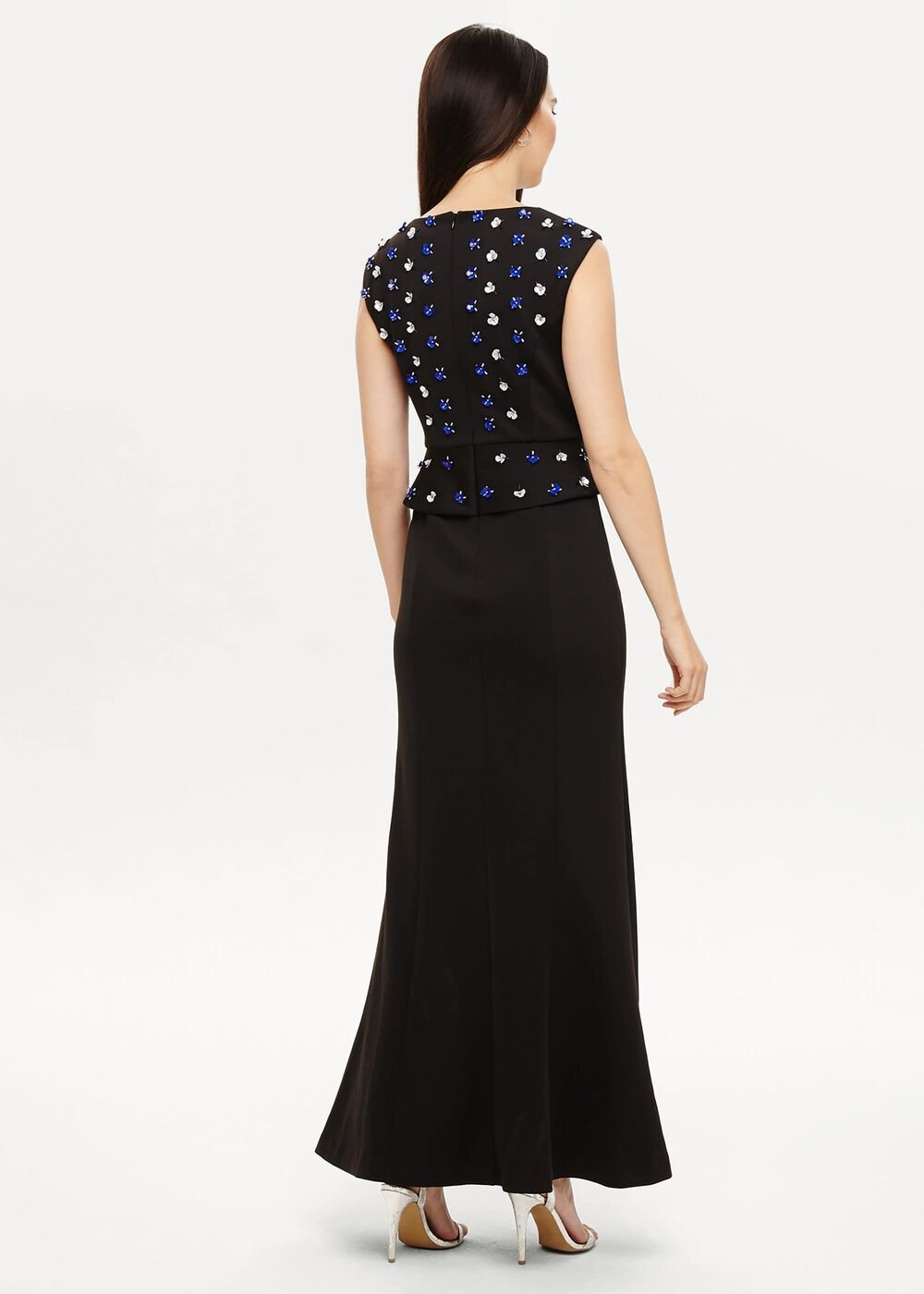 Louise Embellished Maxi Dress - Black