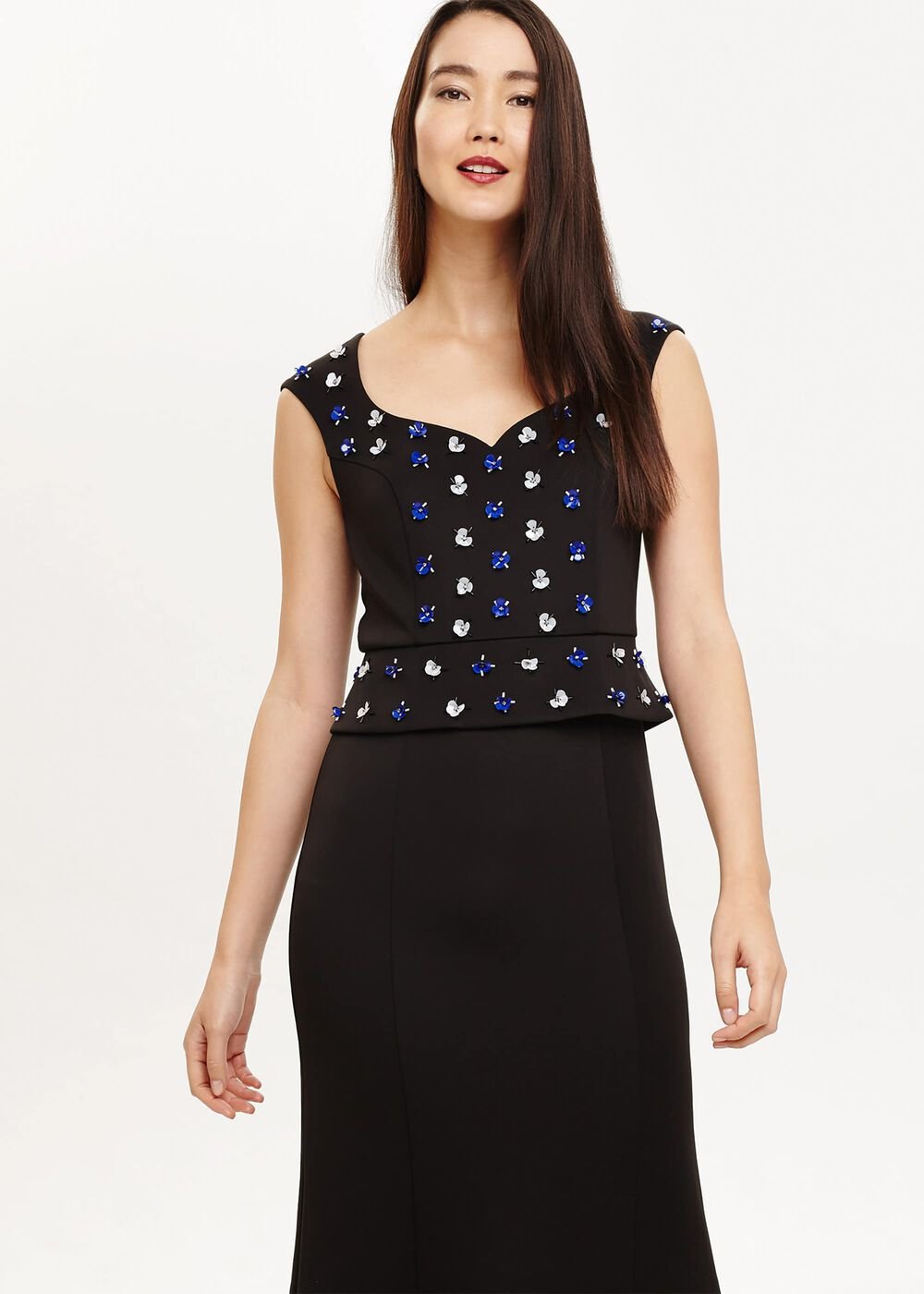Louise Embellished Maxi Dress - Black