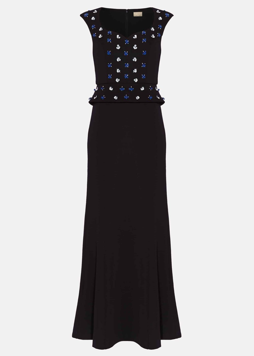 Louise Embellished Maxi Dress - Black