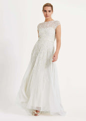 Mylee Embellished Wedding Dress - Antique Cream