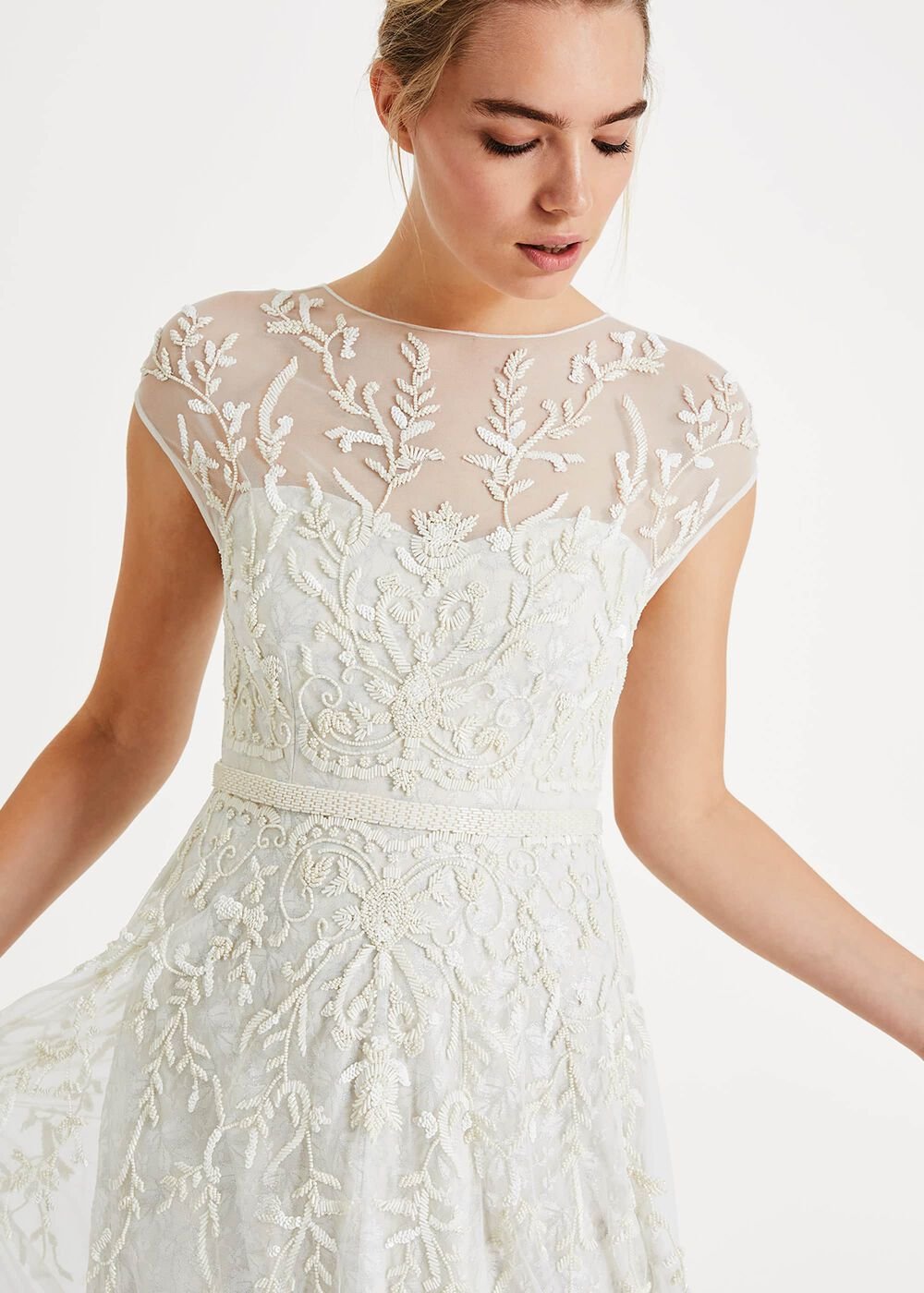 Mylee Embellished Wedding Dress - Antique Cream