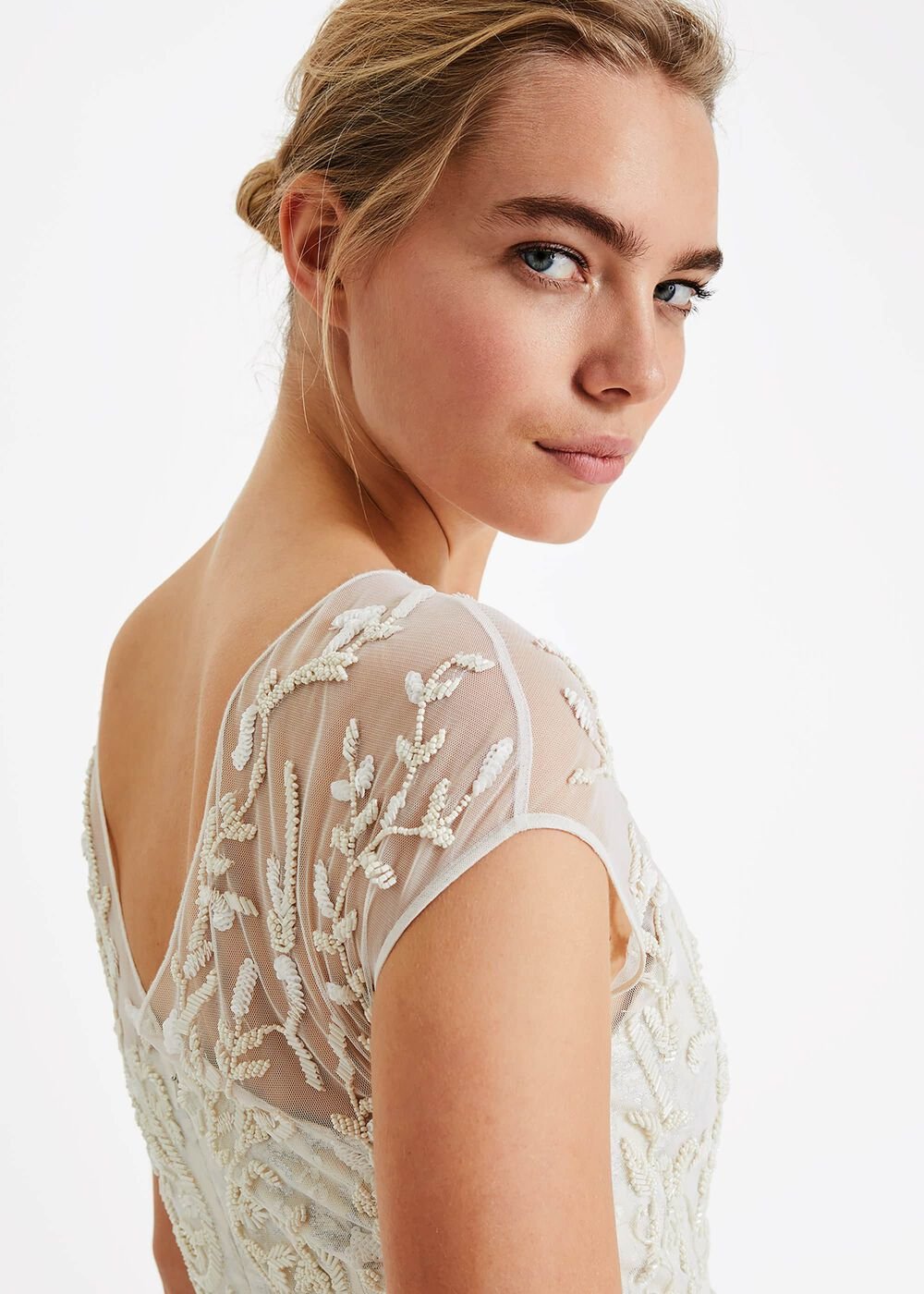 Mylee Embellished Wedding Dress - Antique Cream