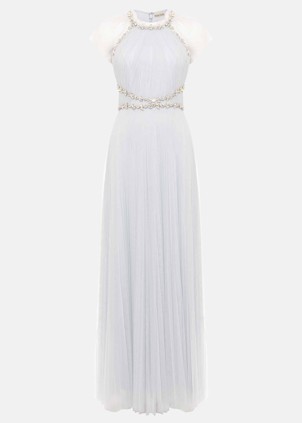Gerona Pleated Tulle Dress - Ice Blue