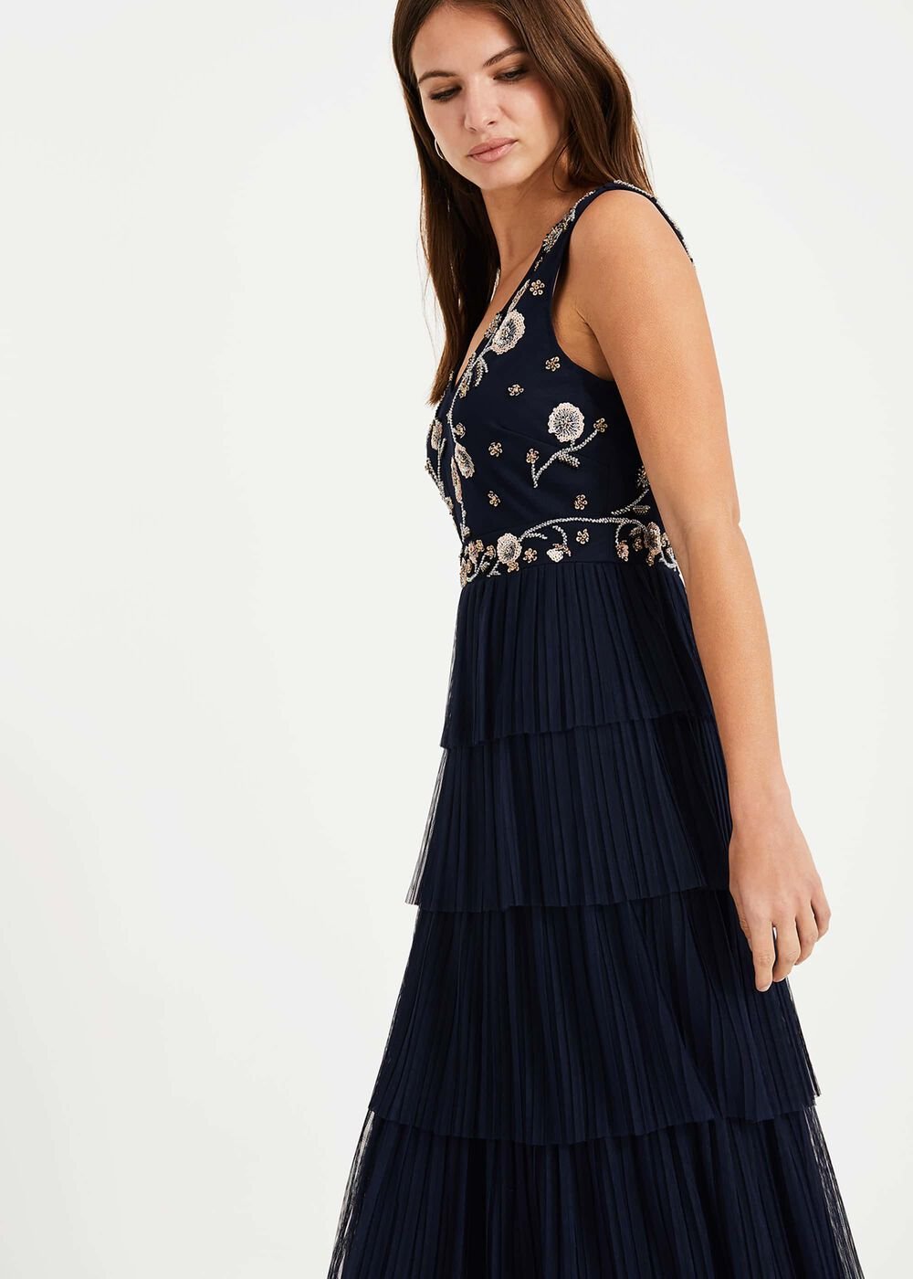 Cordelia Tiered Maxi Dress - Navy
