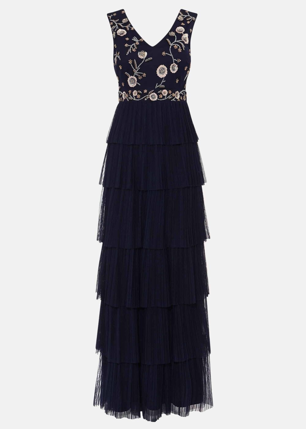 Cordelia Tiered Maxi Dress - Navy