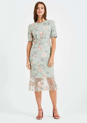 Alissa Embroidered Dress - Peppermint