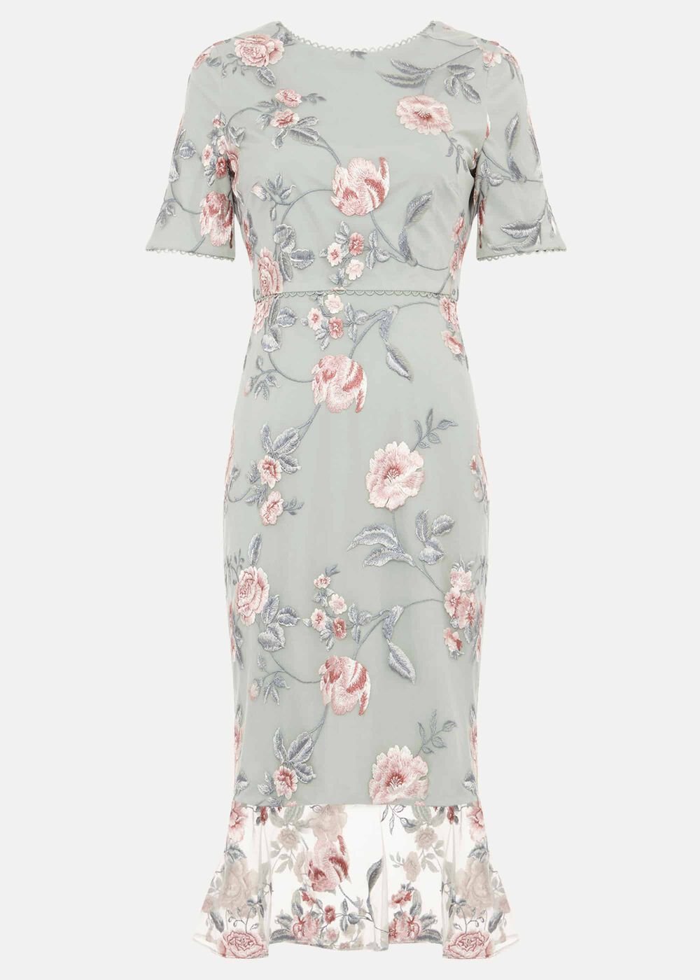 Alissa Embroidered Dress - Peppermint