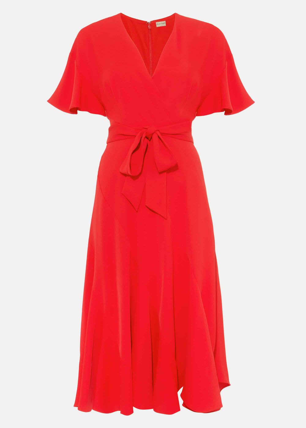 Elena Panelled Dress - Fiery Red