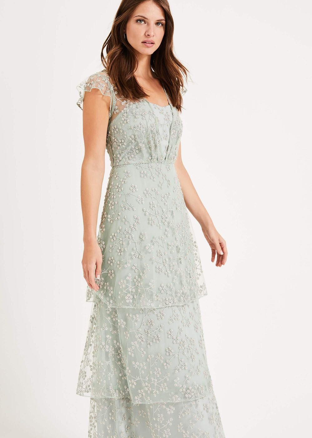 Rai Beaded Maxi Dress - Mint