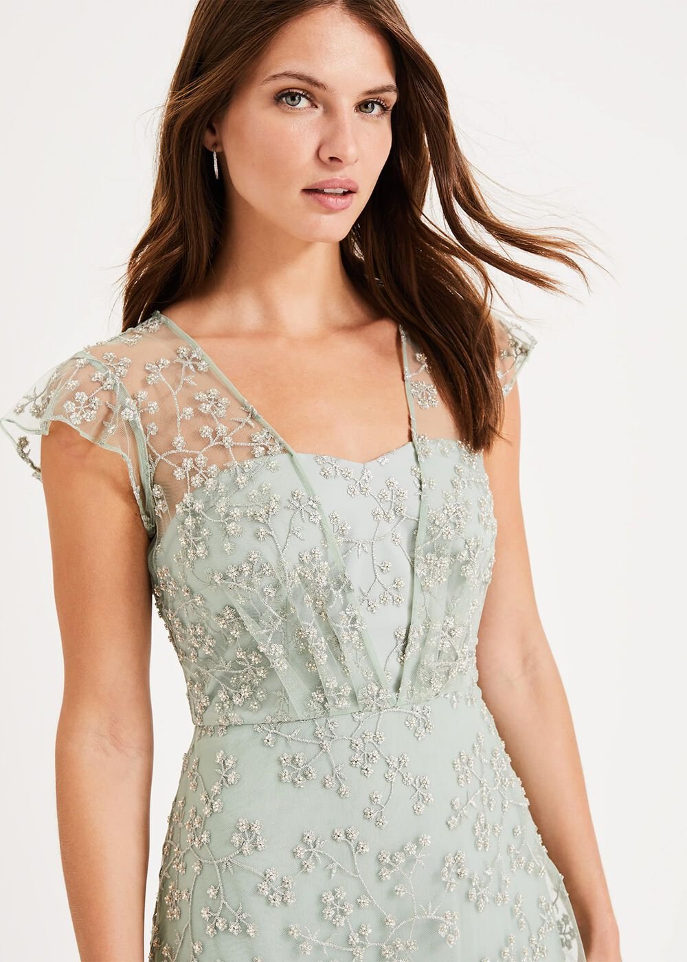 Rai Beaded Maxi Dress - Mint