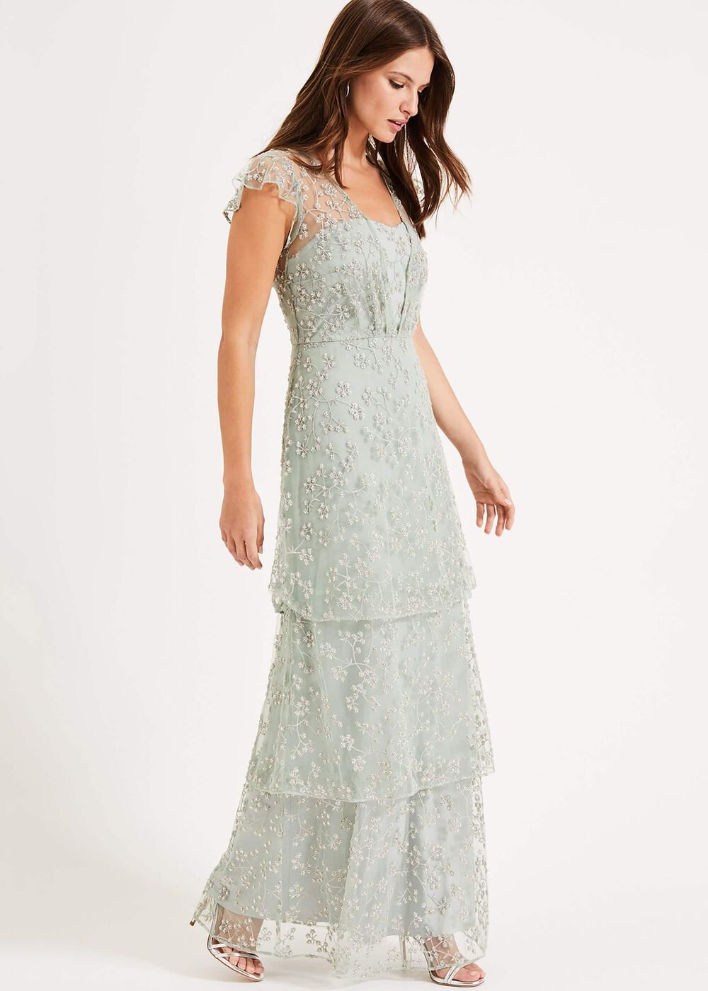 Rai Beaded Maxi Dress - Mint