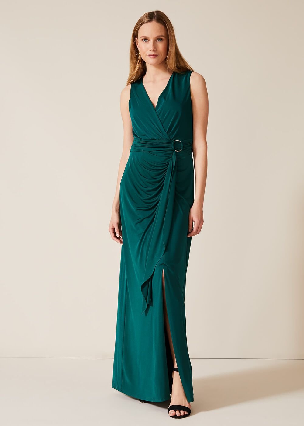 Caylee Drape Maxi Dress - Pine