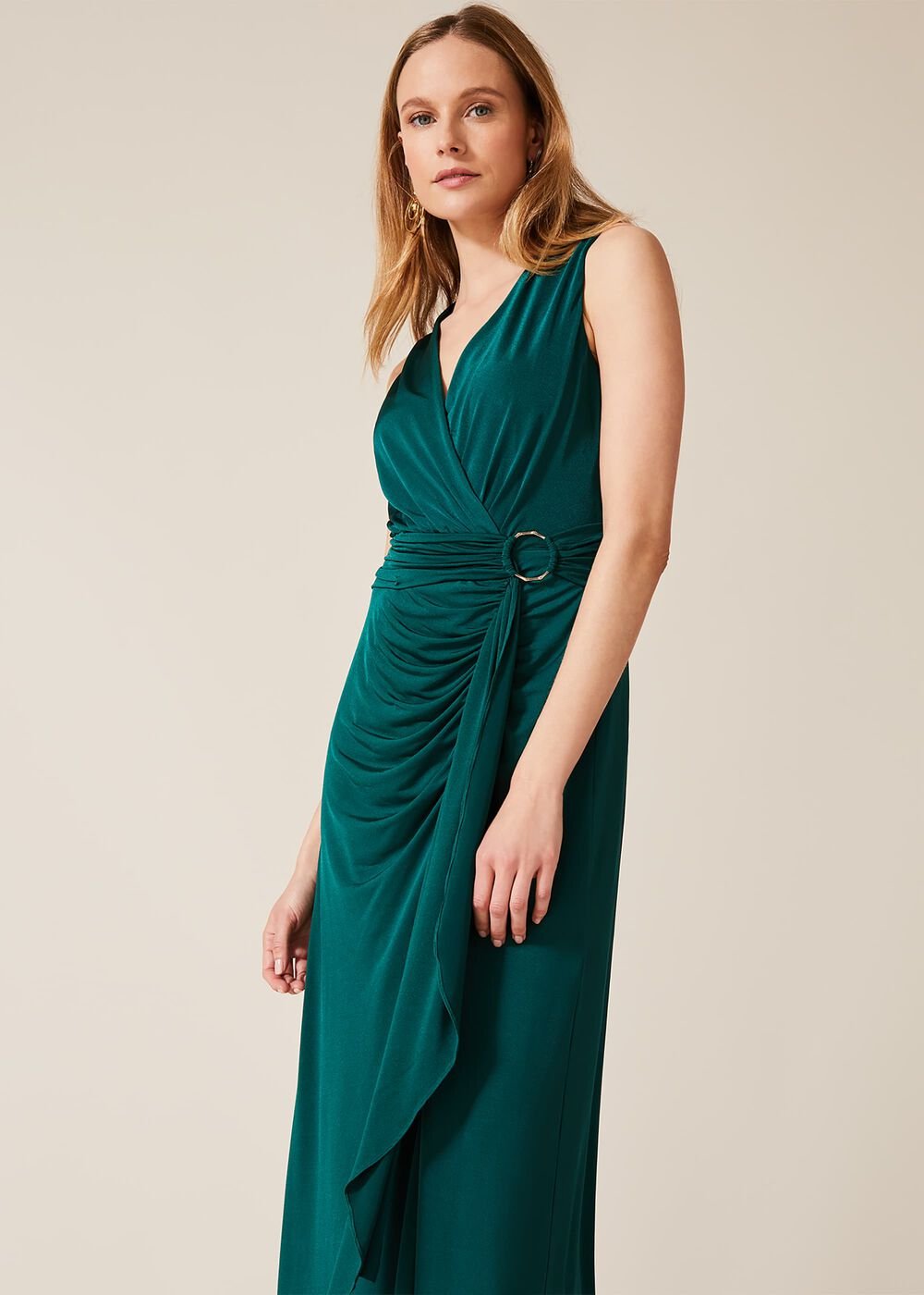 Caylee Drape Maxi Dress - Pine