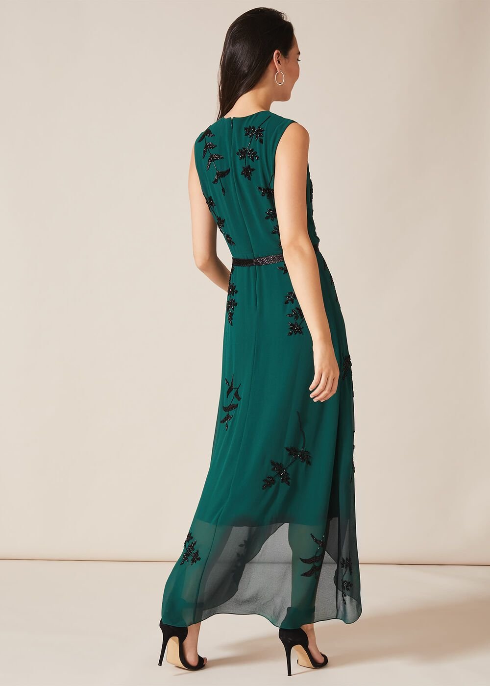 Serena Beaded Dress - Emerald