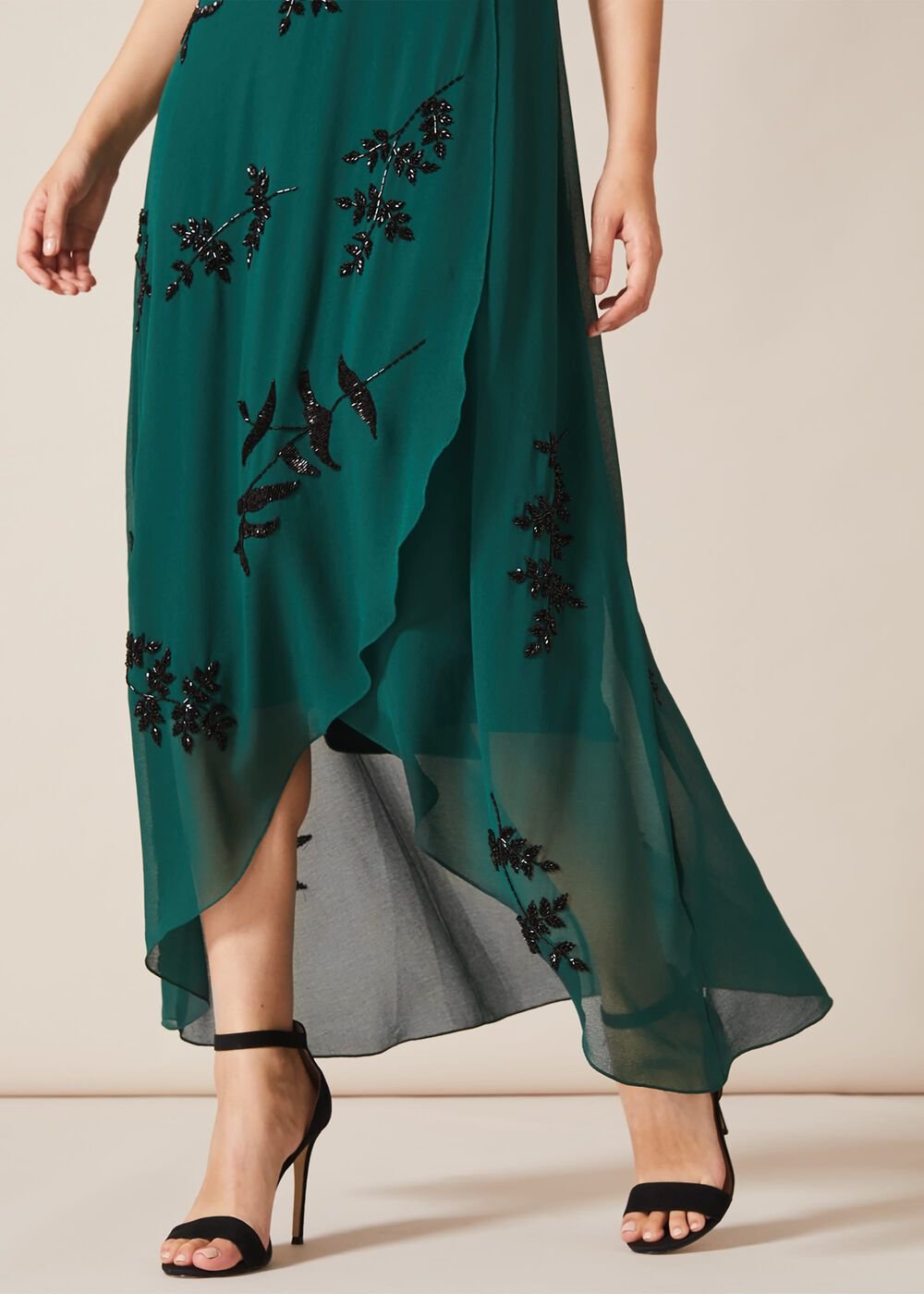 Serena Beaded Dress - Emerald