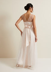 Genova Beaded Wedding Dress - Old Rose