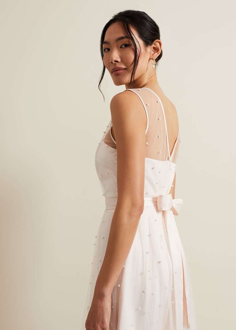 Genova Beaded Wedding Dress - Old Rose