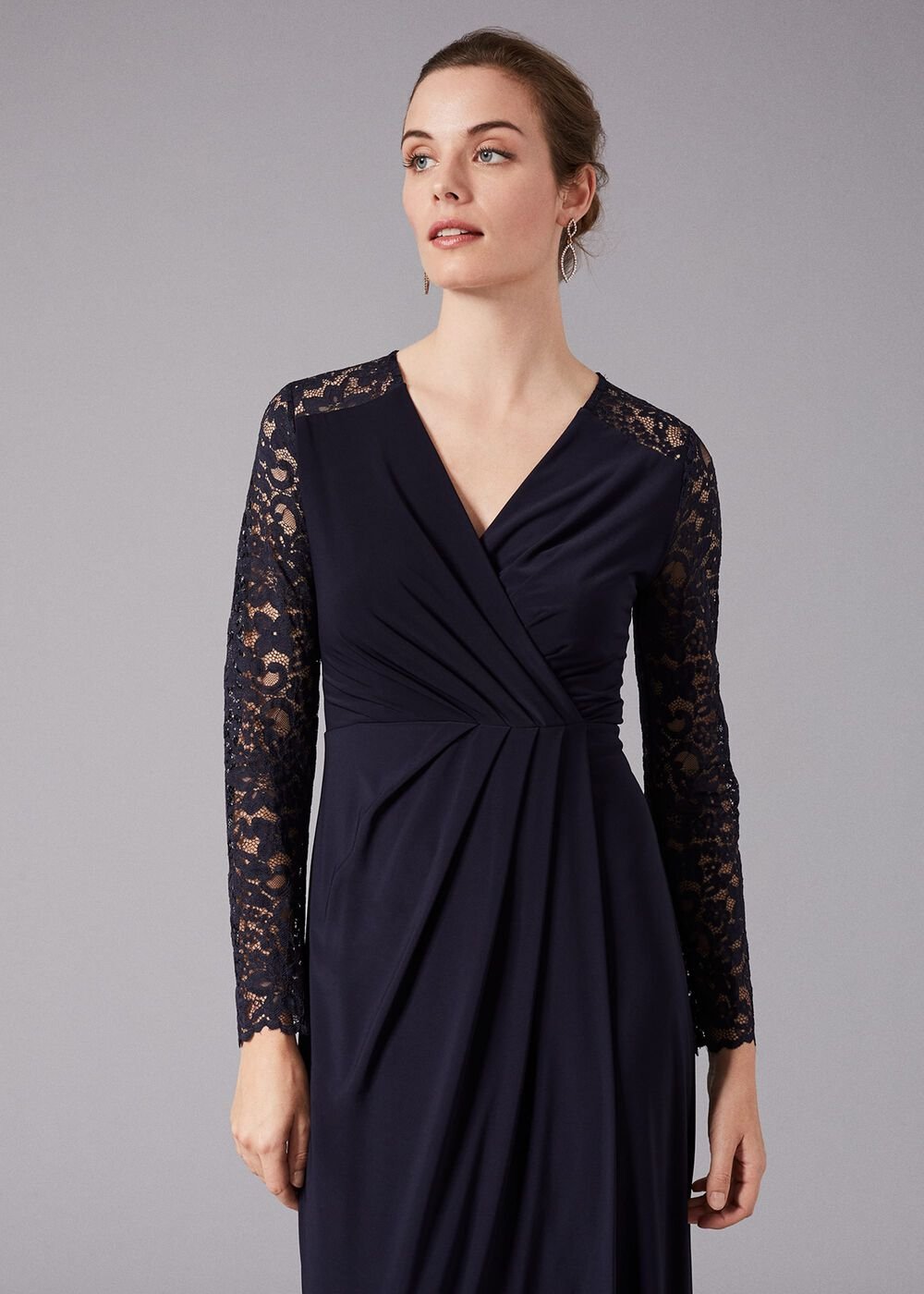 Elanor Lace Maxi Dress - Navy