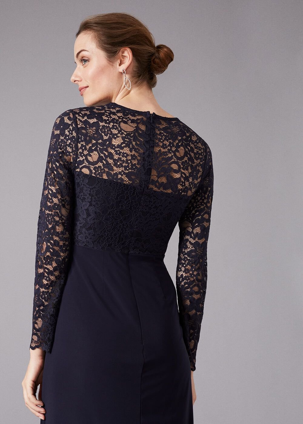 Elanor Lace Maxi Dress - Navy