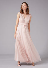 Bronwyn Tulle Maxi Dress - Cameo Pink