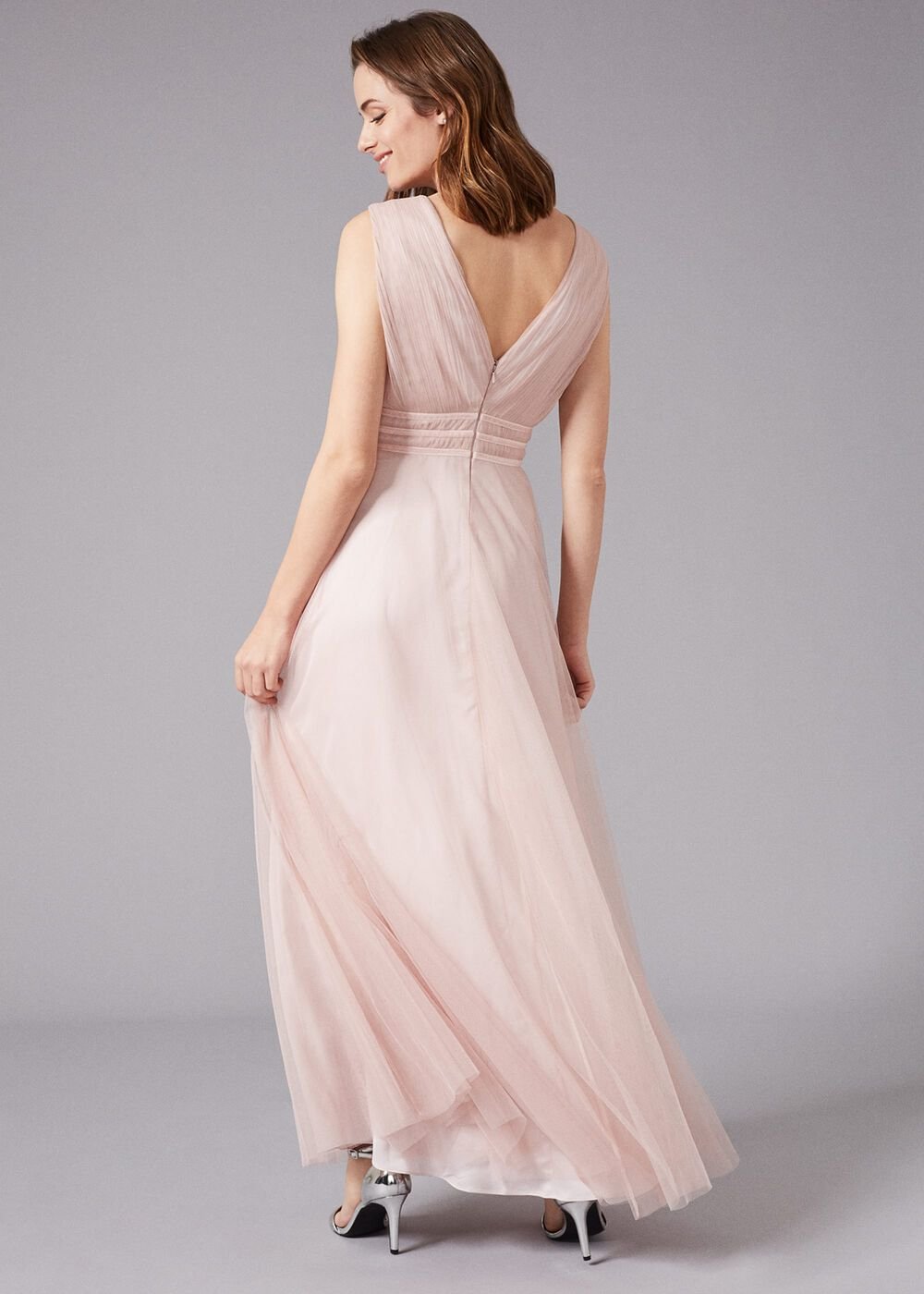 Bronwyn Tulle Maxi Dress - Cameo Pink