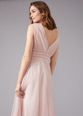 Bronwyn Tulle Maxi Dress - Cameo Pink