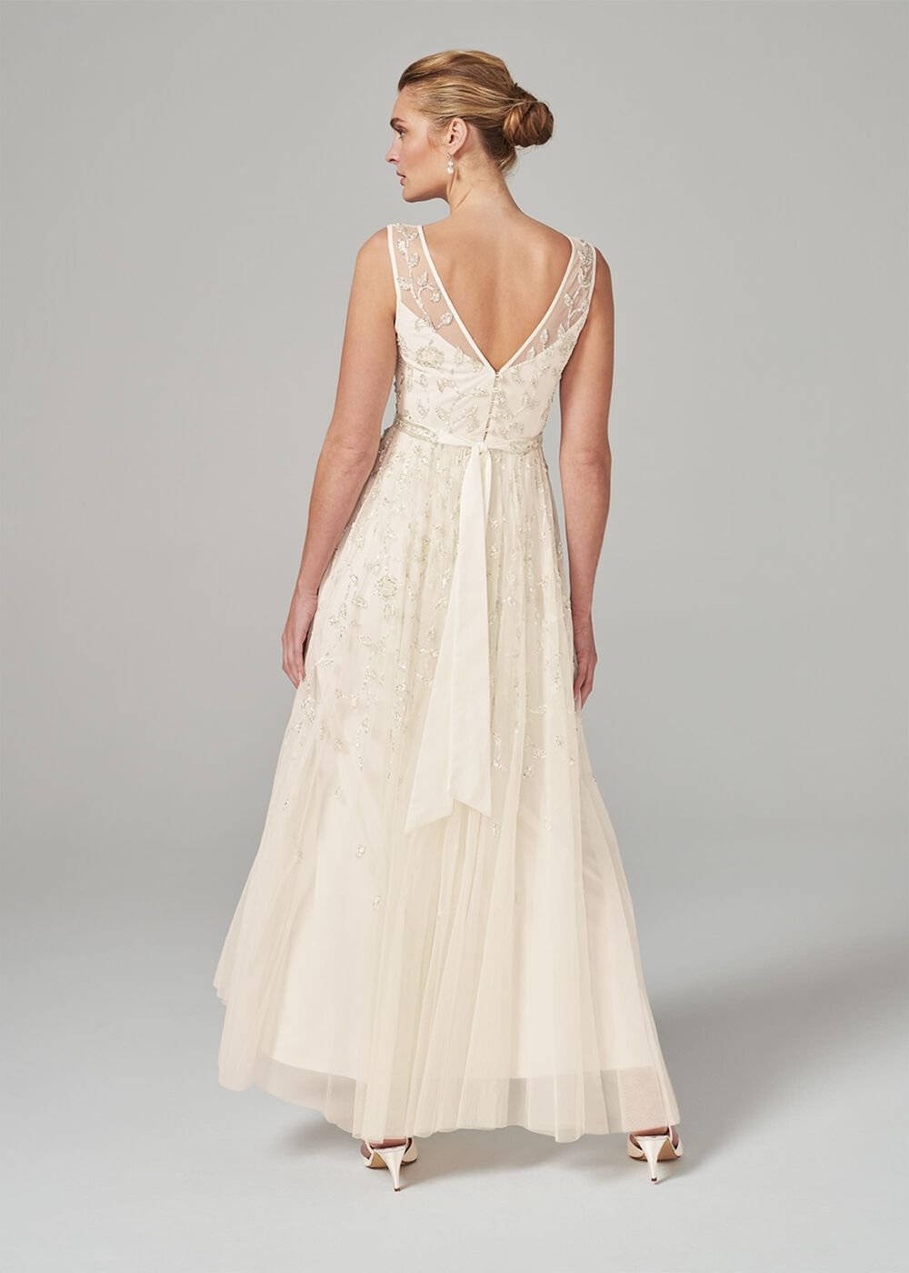 Millicent Beaded Wedding Dress - Antique Cream