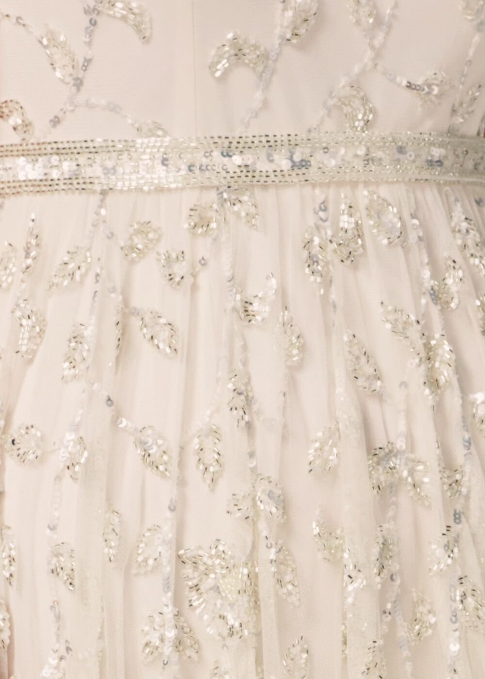Millicent Beaded Wedding Dress - Antique Cream