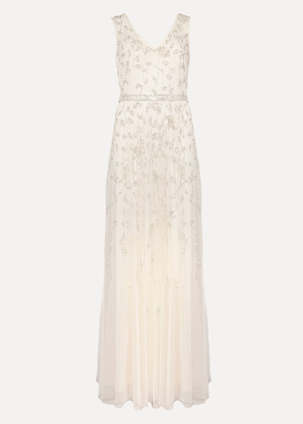 Millicent Beaded Wedding Dress - Antique Cream