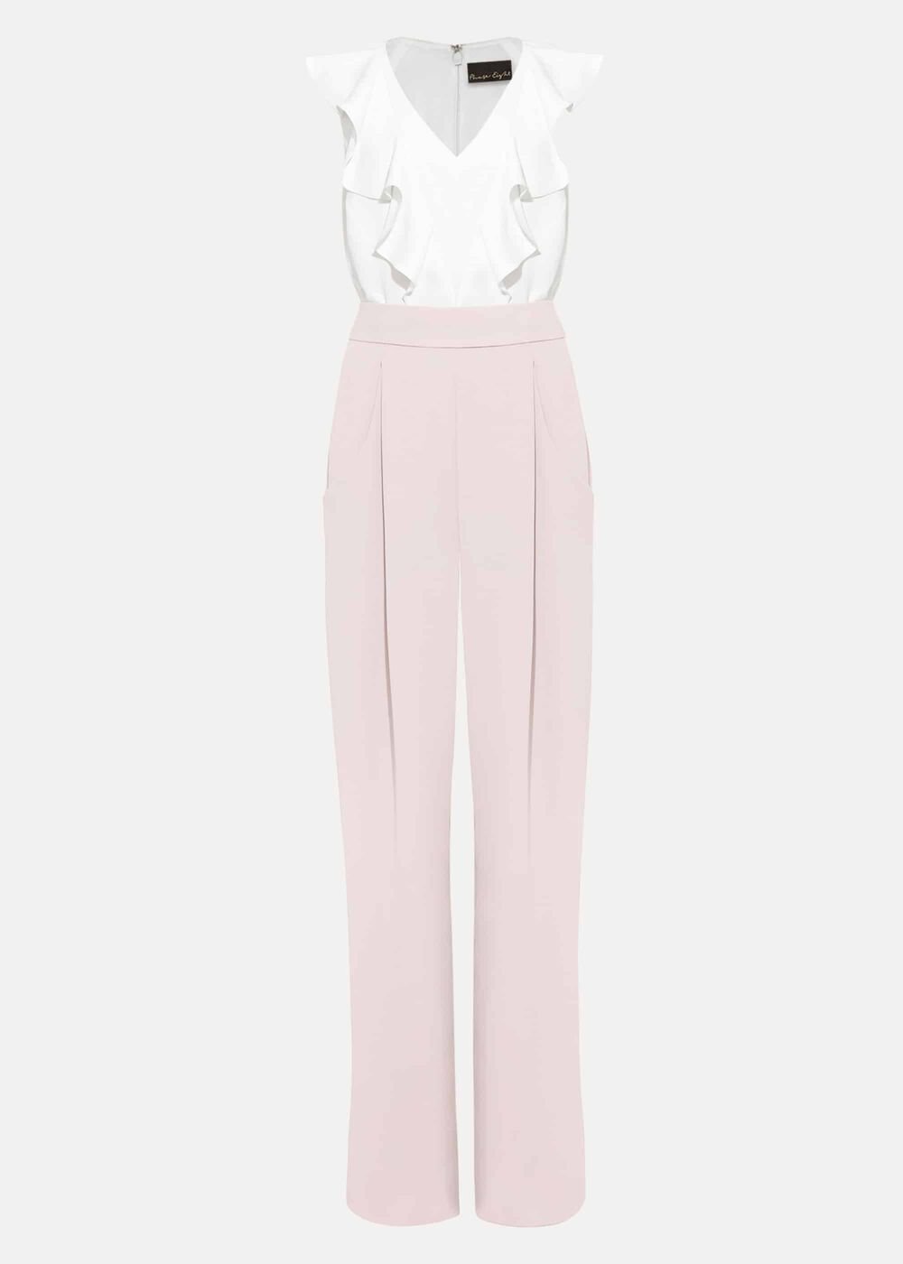 Linda Frill Jumpsuit - Ivory/ Antique Rose