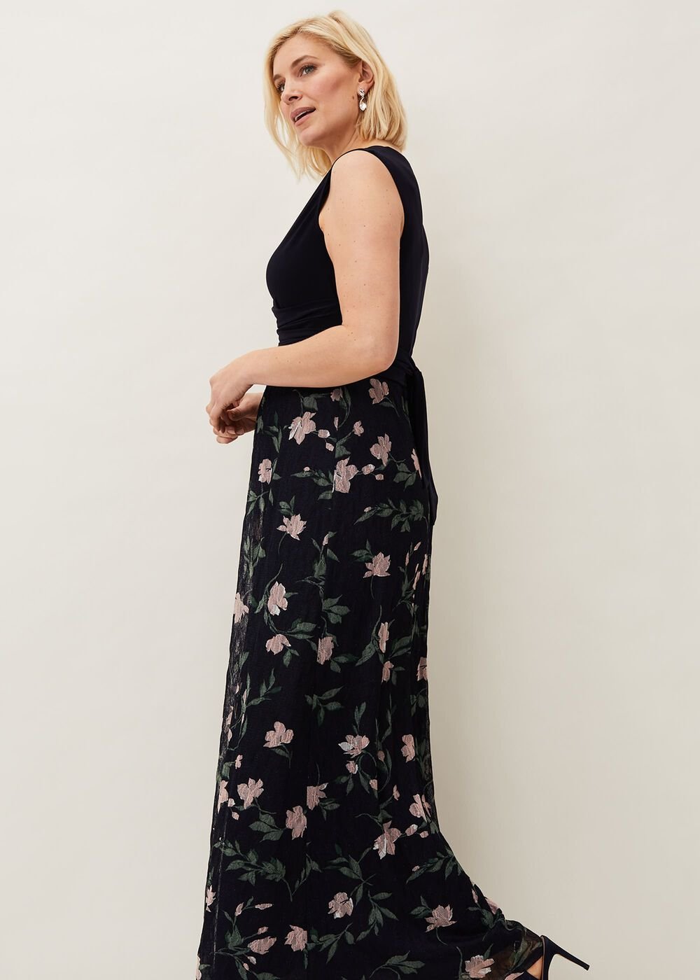 Leigh-Ann Floral Maxi Dress - Navy/Multi