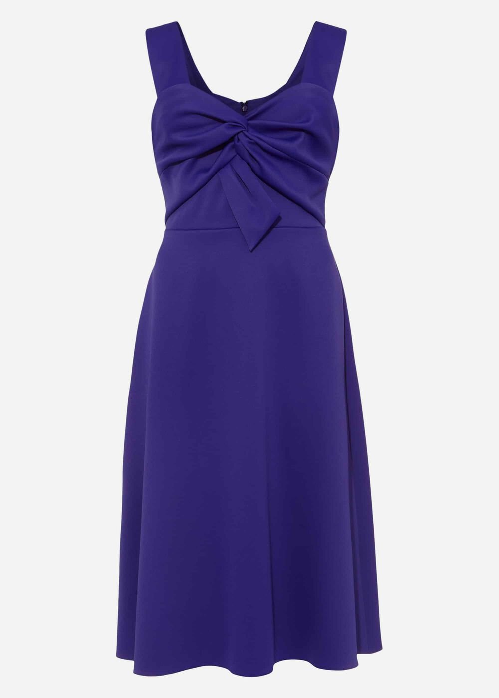 Jadine Bow Fit & Flare Dress - Electric Blue