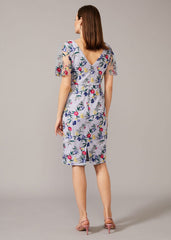 Lorie Floral Embroidered Dress - Lavender