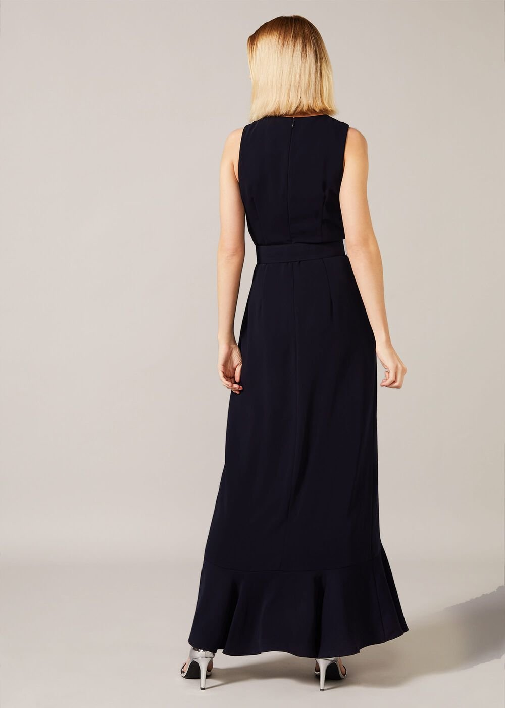 Lara Belted Dress - Navy