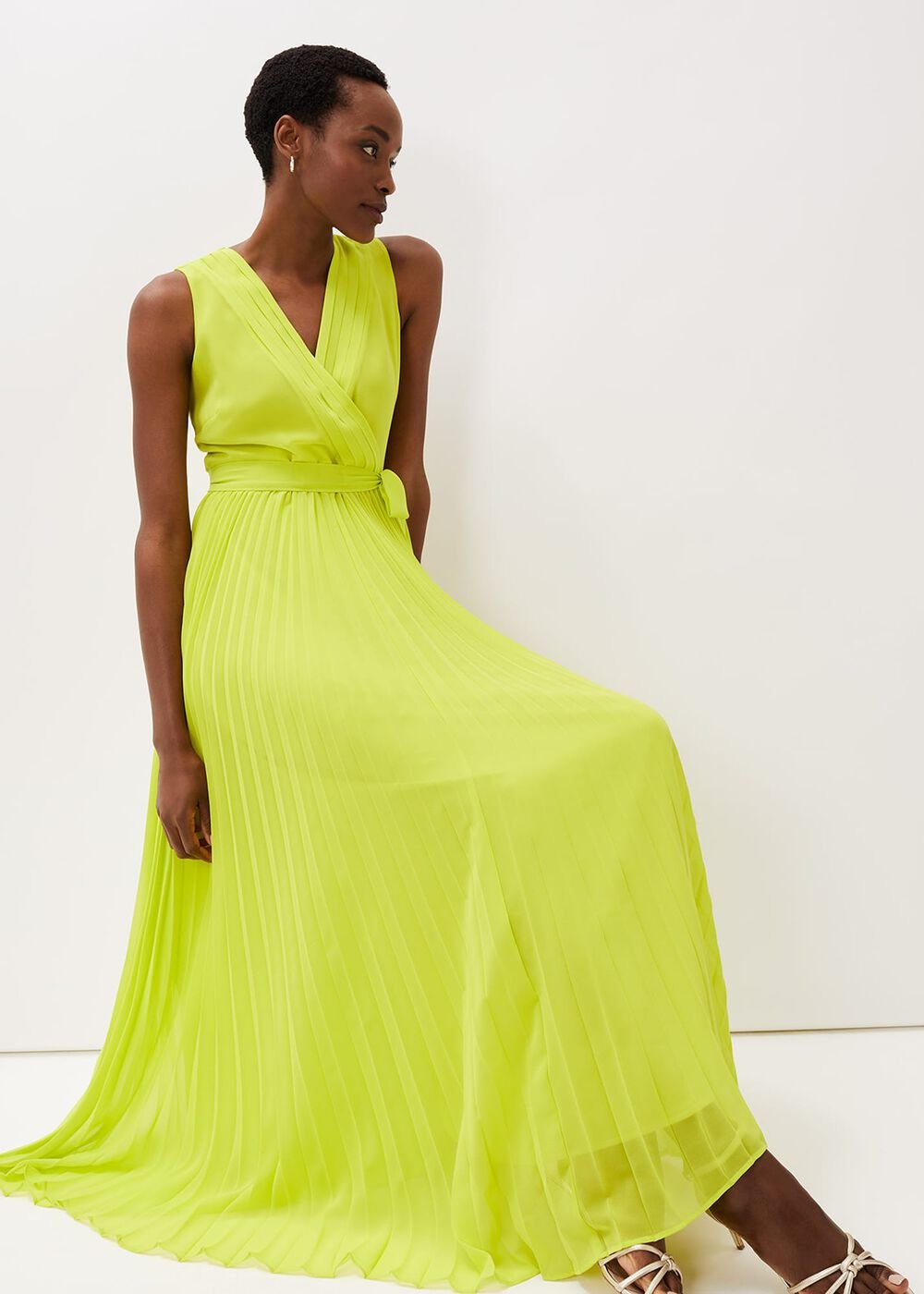 Molly Chiffon Maxi Dress - Lime