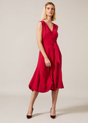 Elena Panelled Dress - Lipstick