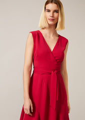 Elena Panelled Dress - Lipstick
