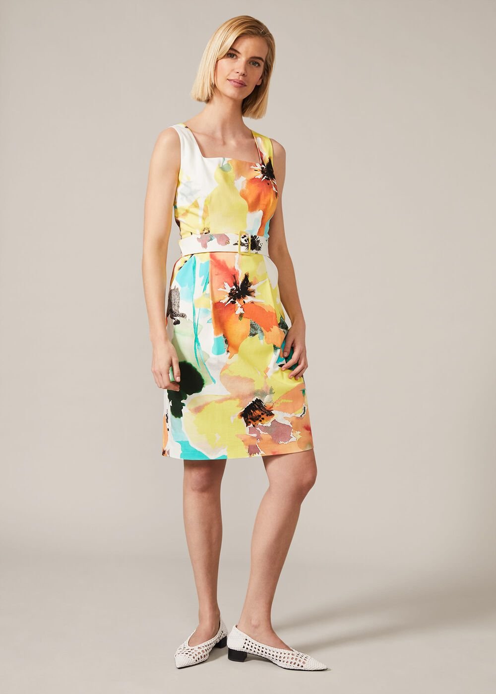 Melita Floral Dress - Ivory Multi
