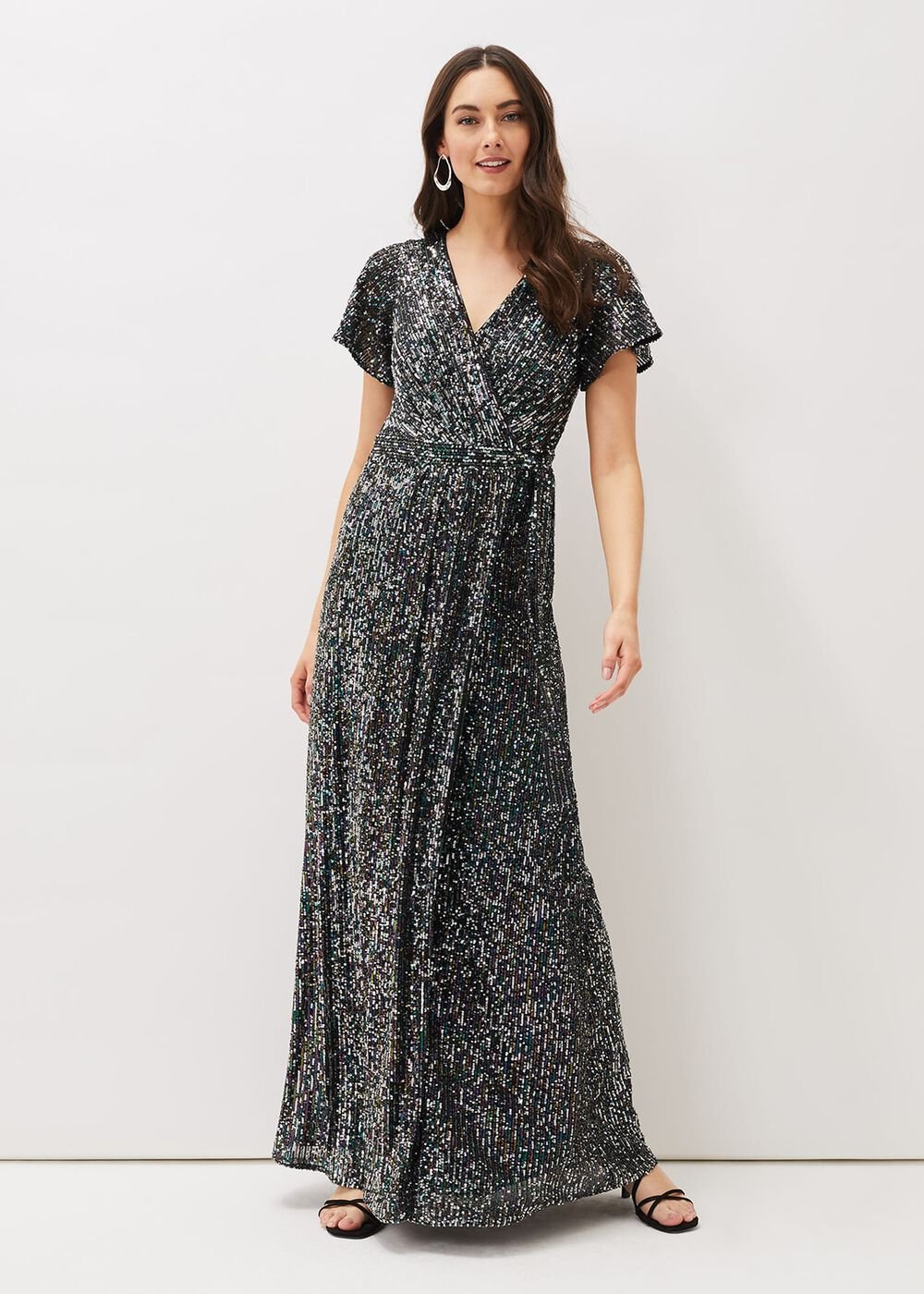 Amily Sequin Maxi Dress - Malachite/Multi