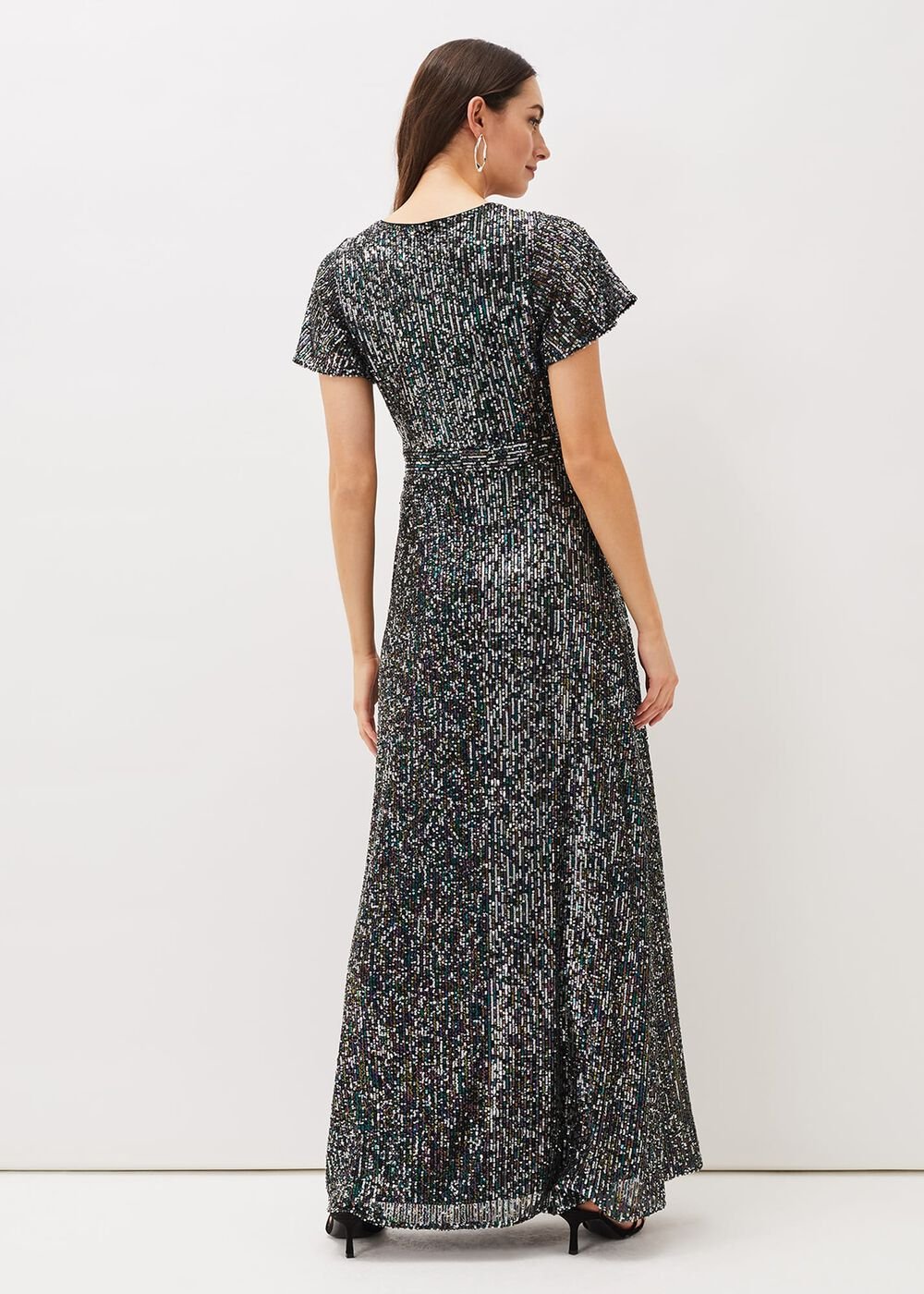 Amily Sequin Maxi Dress - Malachite/Multi
