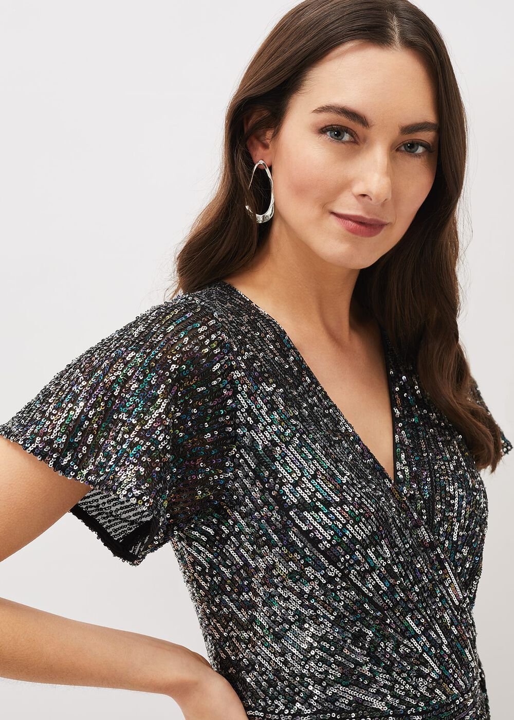 Amily Sequin Maxi Dress - Malachite/Multi