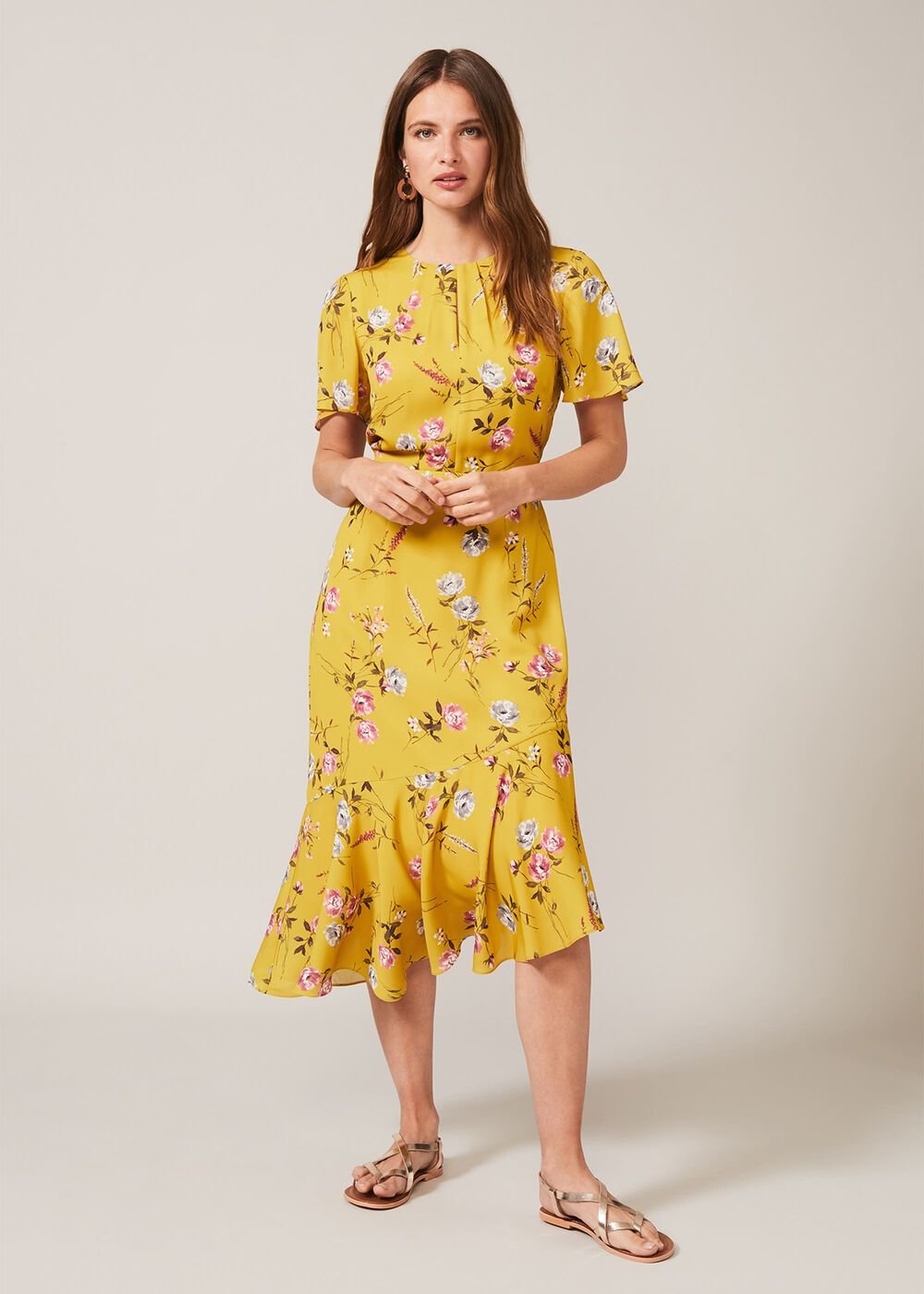 Cecily Print Dress - Citrine
