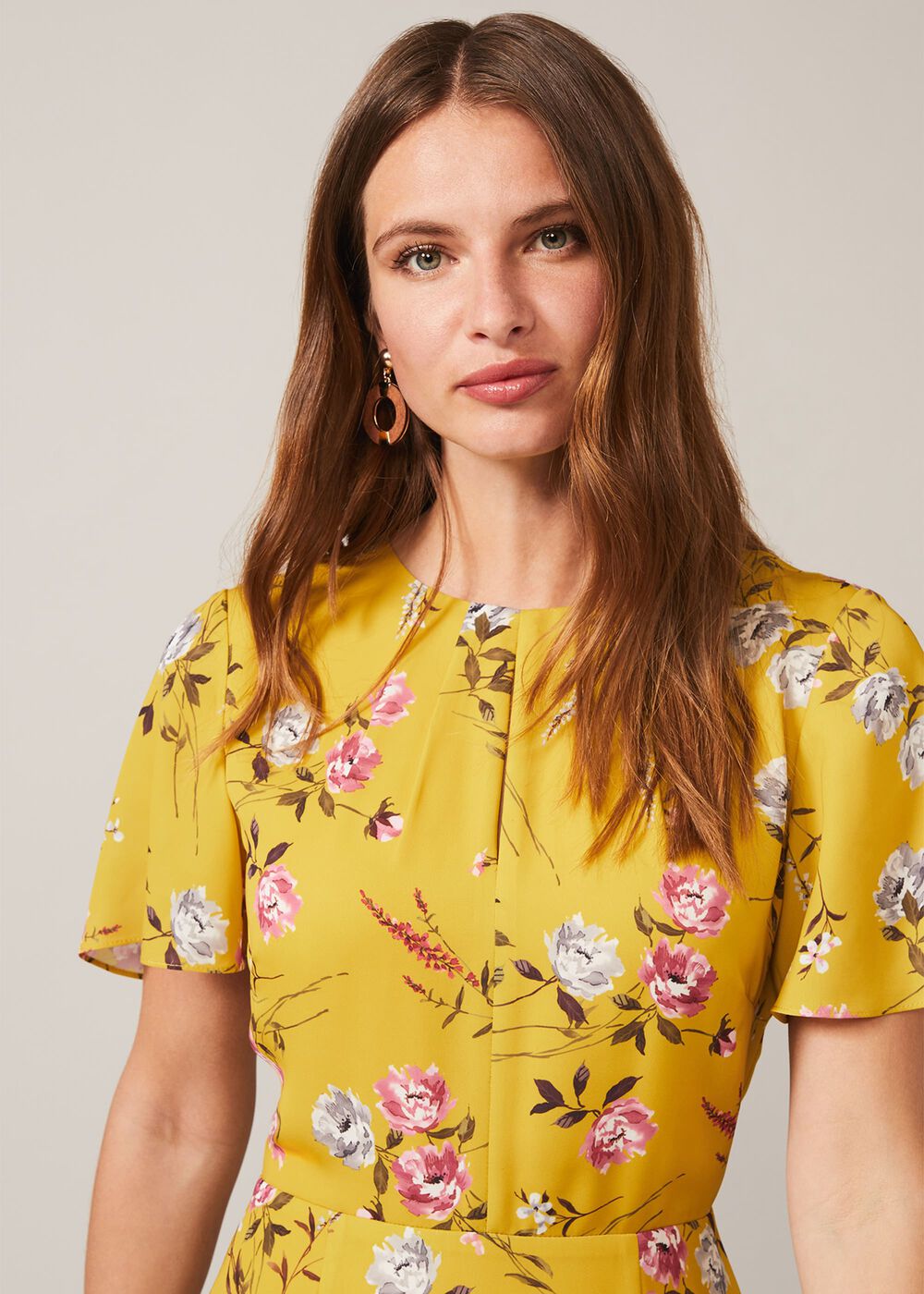 Cecily Print Dress - Citrine