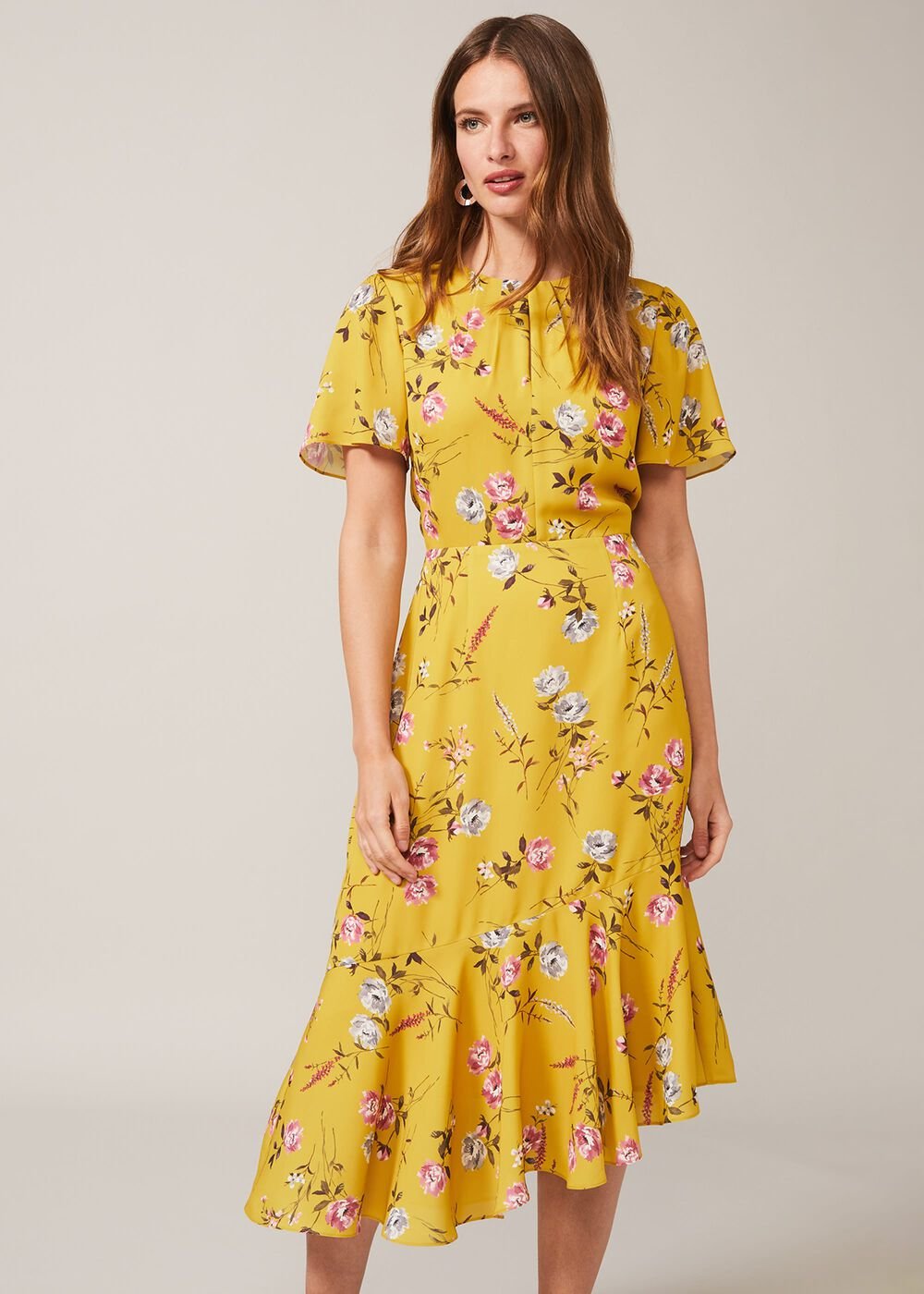 Cecily Print Dress - Citrine