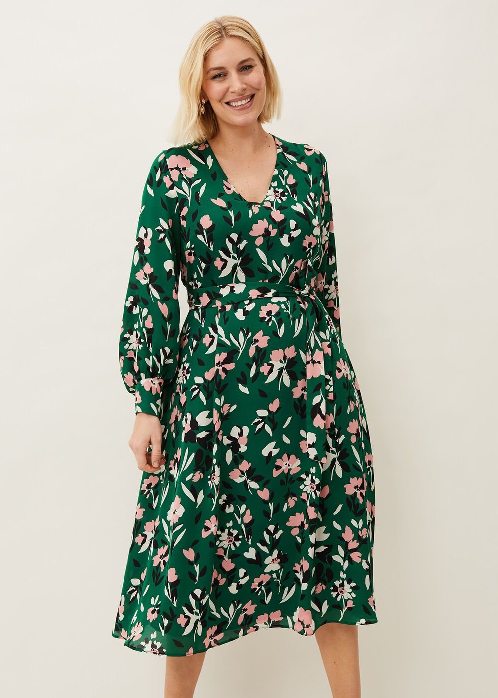 Emmy Floral Dress - Jade/Multi