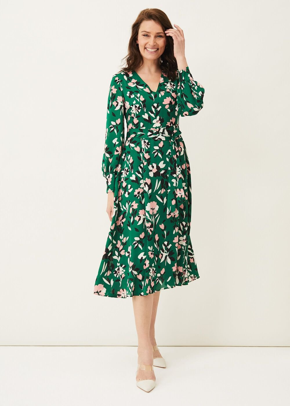 Emmy Floral Dress - Jade/Multi