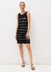 Sofianne Sequin Fringe Dress - Black