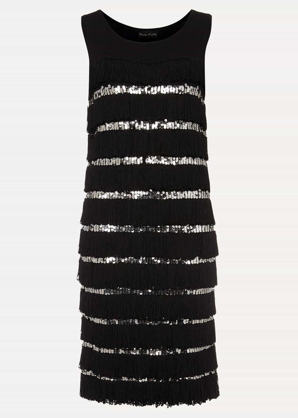 Sofianne Sequin Fringe Dress - Black